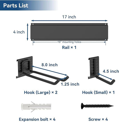 WALMANN Garage Storage Organization System Ski Wall Rack 2 Pairs of Skis Mount - Image 5