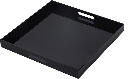 Black King Size Large Acrylic Serving Tray by DesignwithPracticality