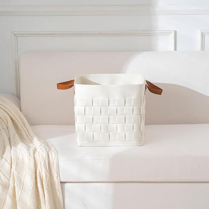 boldmonkey Storage Basket 3 Pack, Cube Felt Fabric Storage Box - Image 5
