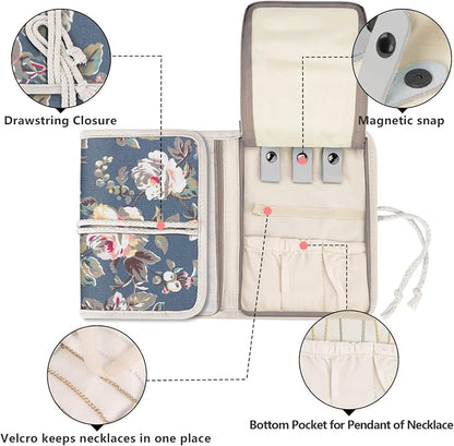 Teamoy Travel Jewelry Roll, Jewelry Storage Bag Organizer - Image 2