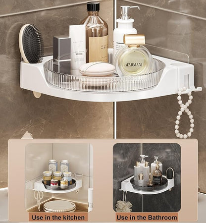 360 Rotating Makeup Organizer Spinning Bathroom Organizer 1 Pack Corner Storage - Image 5