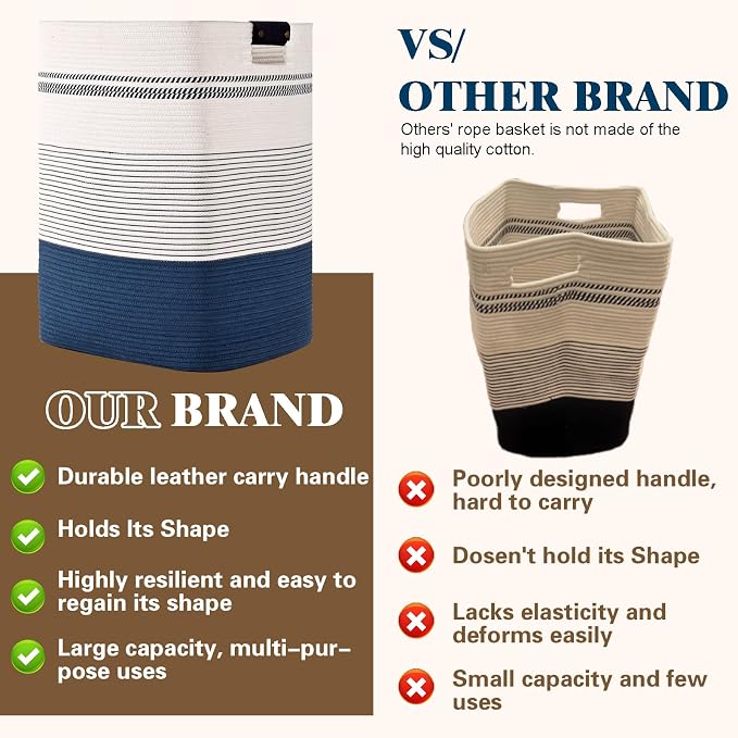 Laundry Hamper, 85L Tall Laundry Basket - Image 5