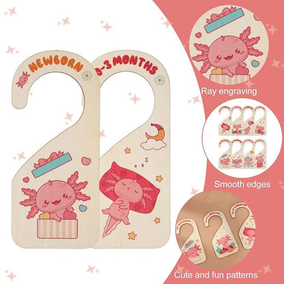 8pcs Baby Closet Dividers, Wooden Baby Wardrobe Organizer Newborn to 24 Months - Image 3