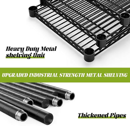 Storage Shelves, 5-Tier Adjustable Metal Industrial Utility Shelf Rack - Image 7