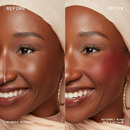 NYX PROFESSIONAL MAKEUP Buttermelt Powder Blush, Fade and Transfer-Resistant - Image 3