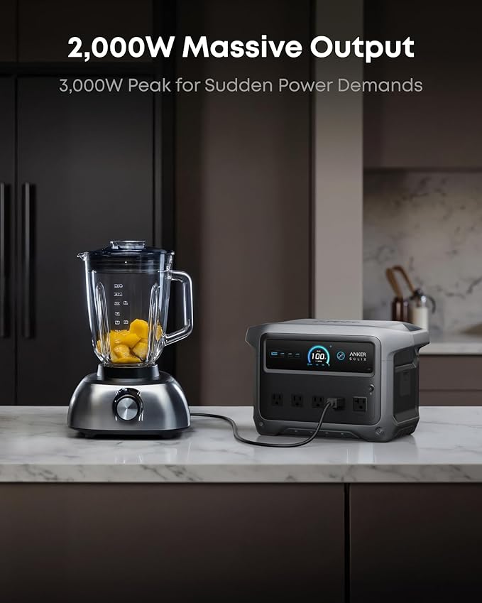 Anker SOLIX C1000 Gen 2 Portable Power Station, 000W Solar Generator, Full - Image 3