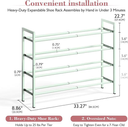 Bumusty 4-Tier Expandable Shoe Rack - Image 3