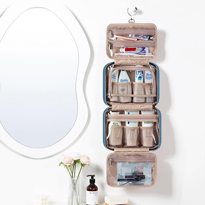NISHEL Travel Toiletry Bag for women, Portable Hanging Organizer for - Image 2