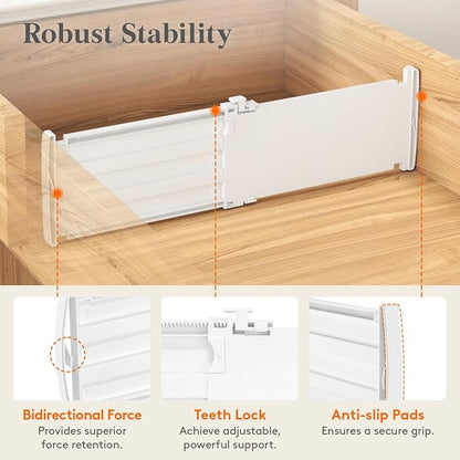 Lifewit 5" Tall 9 Pack Deep Drawer Dividers, 11.5-18.5" Expandable Drawer - Image 3