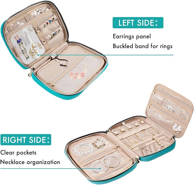 SFYBYHEART Travel Jewelry Organizer Case, Jewelry Travel Bags - Image 3