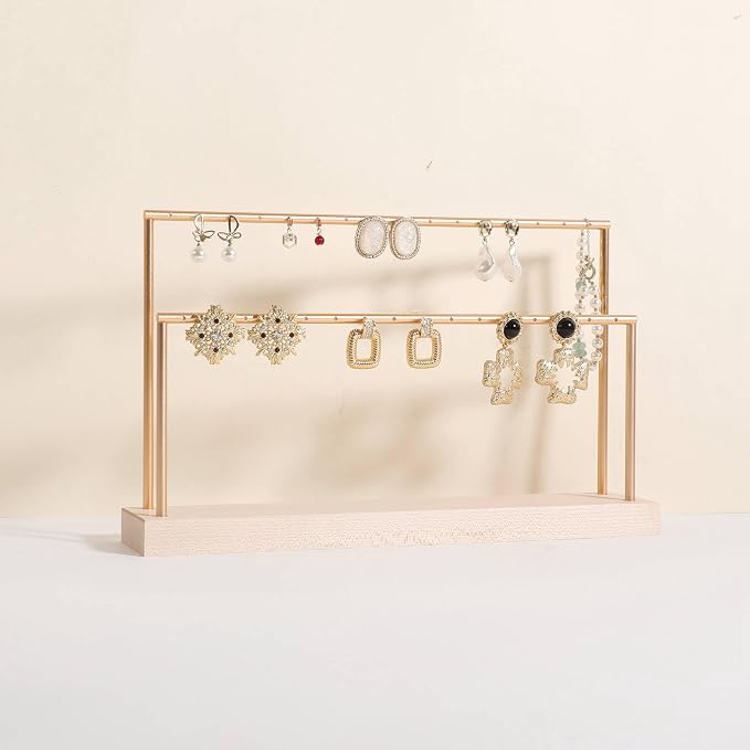 GemeShou wooden earring holder organizer by GemeShou