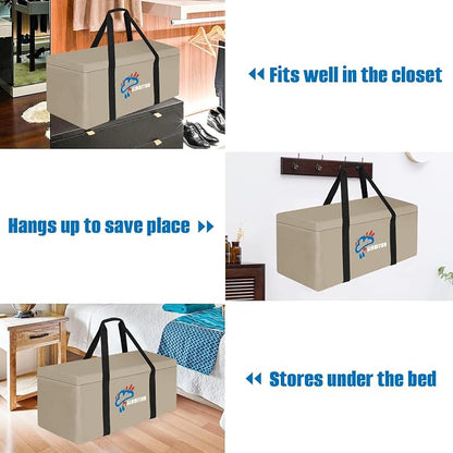 SIRUITON 69”L x 29.5”W x 21.6”H Outdoor Cushion Storage Bag, Patio Furniture - Image 5