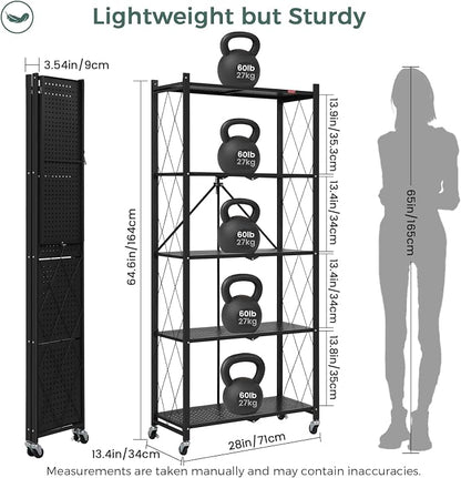 DEANIC 5 Tier Foldable Storage Shelves - Image 2