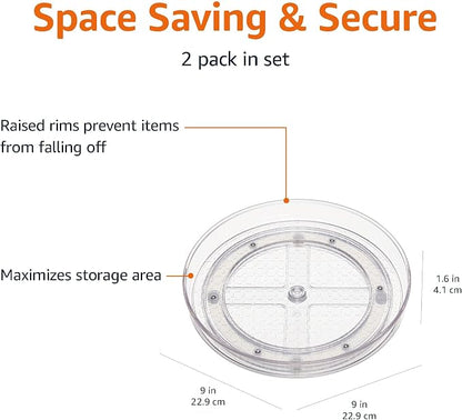 Amazon Basics Clear Lazy Suzan Turntable Organizer - Image 3