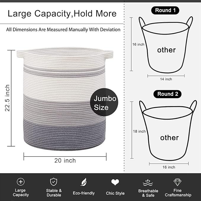 OIAHOMY 115L Laundry Baskets Hamper - Image 4