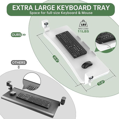Extra Large Keyboard Tray Under Desk - Image 3