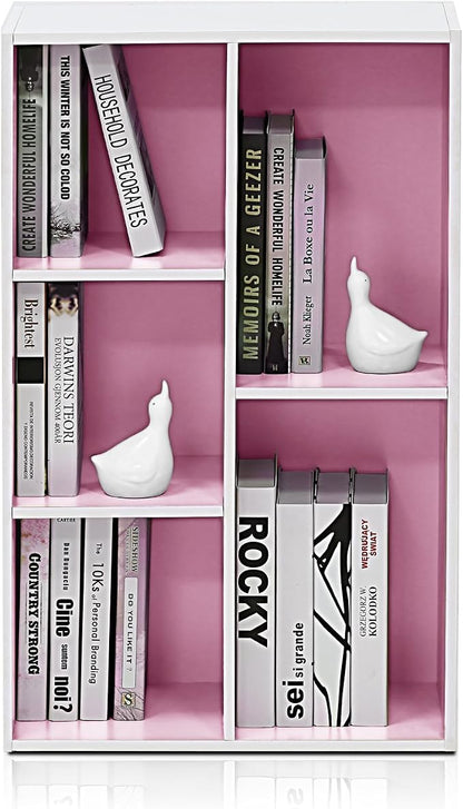 Furinno LUDER Book Shelf, 5-Cube Bookshelf, Reversible Bookcase, 9.4 x 19.5 x - Image 5