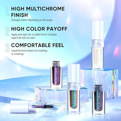 MAKI YIKA Glitter Eyeshadow Gold Liquid Multichrome Eyeshadows Long Lasting - Image 5