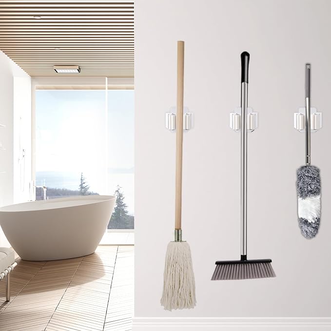 Verdenu 15 Pack Broom Holder Wall Mount, Mop and Broom Holder Wall Mount - Image 6