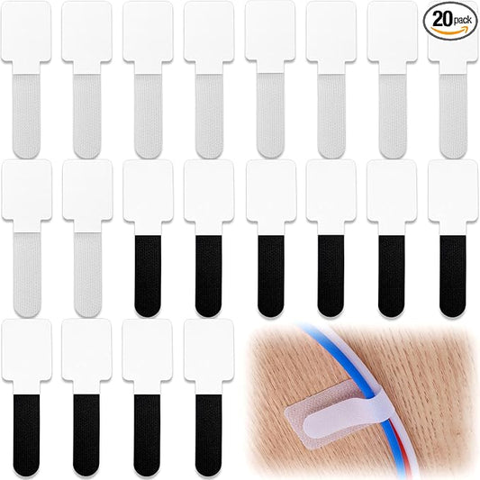 20pcs Hook and Loop Cable Ties, 3.94 Inch Self Adhesive Cable Management Straps by Unknown