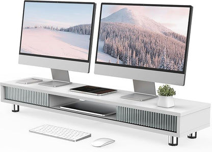 Fenge Dual Monitor Stand, 42.5inch Long Monitor Stands Riser by Fenge