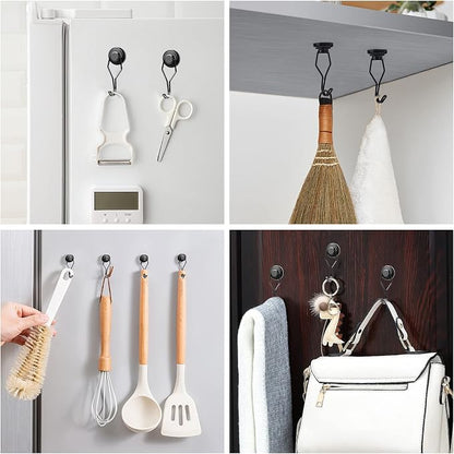 MIKEDE Black Magnetic Hooks Heavy Duty, 80 lb+ Strong Swivel Swing Neodymium - Image 6
