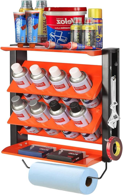 Wallmaster Spray Can Holder, Lube Can Wall Mount Storage Rack Heavy Duty Paint by Wallmaster