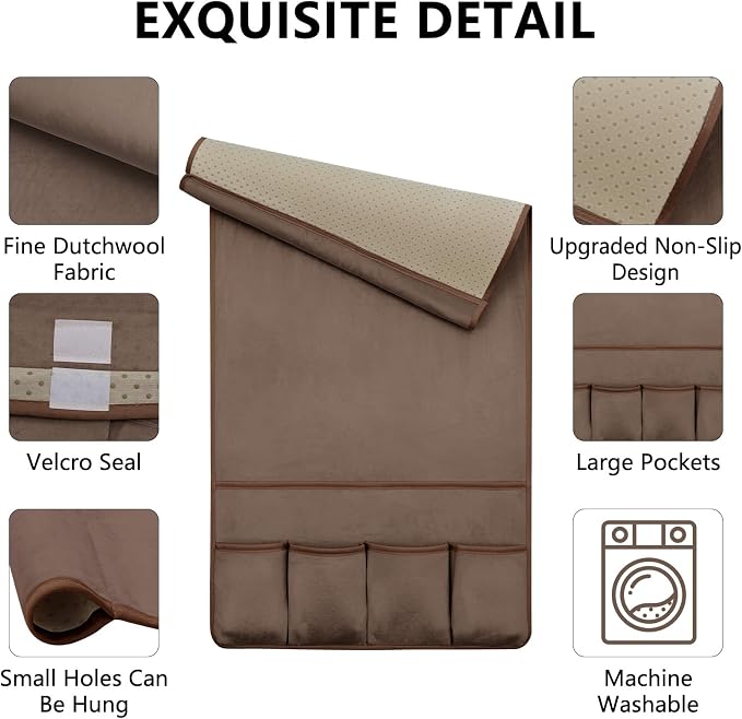 TV Remote Control Holder Couch Caddy, Non-slip Bedside Caddy Organizer - Image 4