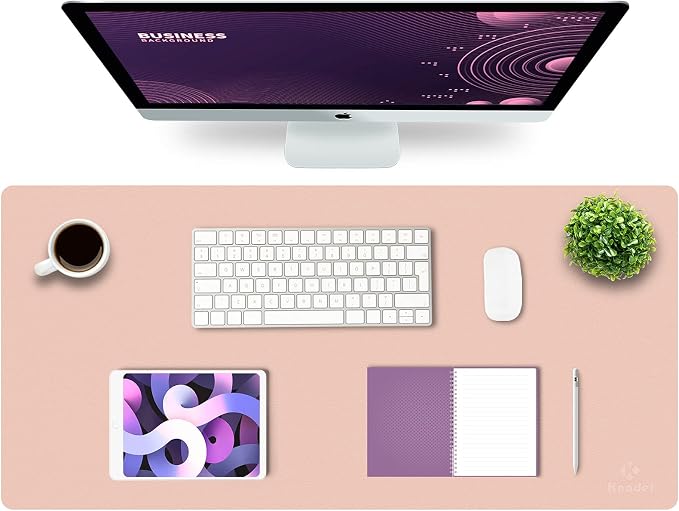 K KNODEL Large Office Leather Desk Mat, Mouse and Keyboard Pad, Computer and by K+KNODEL