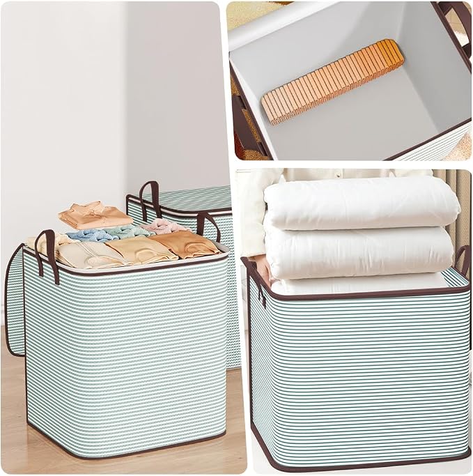 Large Blanket Storage, 180L Foldable Storage Bin, Clothes Storage Bags - Image 5