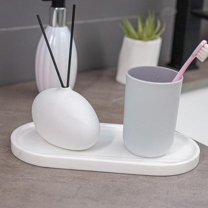 Marble Tray 9.8”x4.7”x0.6”| Oval Stone Tray - Image 5