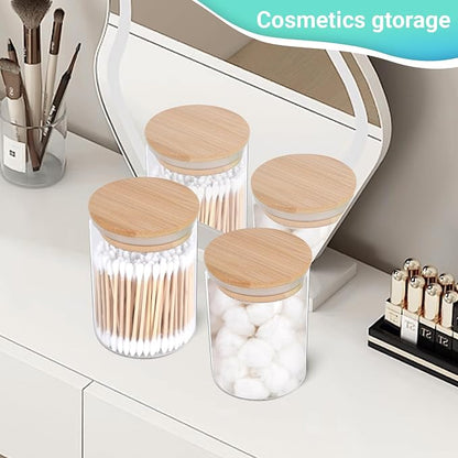 2 Pack Glass Qtip Holder Dispenser Set - Image 4