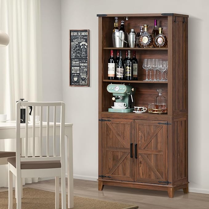 70in Tall Bookshelf 5 Tier Bookcase - Image 7
