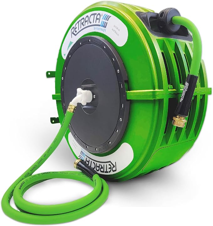 Macnaught Retractable Garden Hose Reel, 60 Ft Water Hose Reel Heavy Duty by MacnaughtUSA