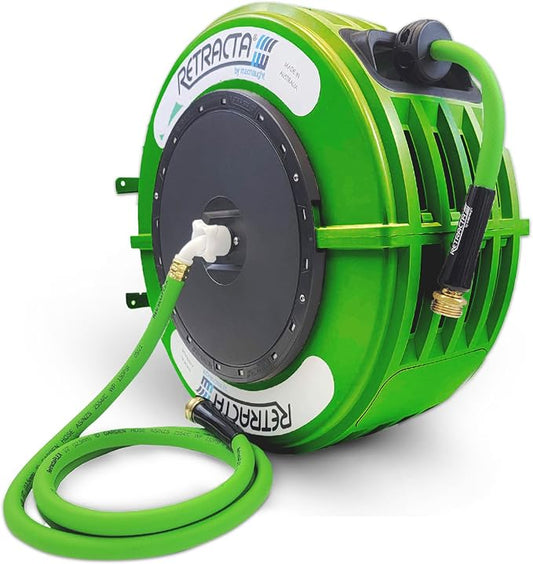 Macnaught Retractable Garden Hose Reel, 60 Ft Water Hose Reel Heavy Duty by MacnaughtUSA
