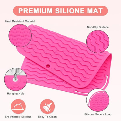 Plus Size Silicone Heat Resistant Mat, Portable Travel Hot Tools Pad Cover - Image 3
