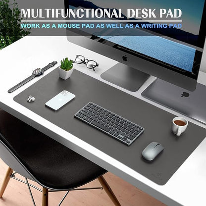 K KNODEL Large Office Leather Desk Mat, Mouse and Keyboard Pad, Computer and - Image 2