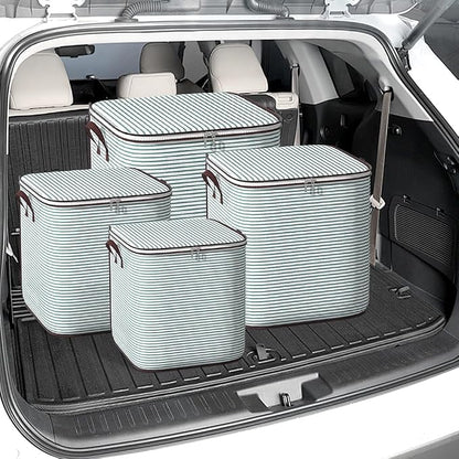 Blanket Storage, 100L Foldable Storage Bin, Large Clothes Organizer Bags - Image 7