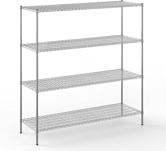 24" Deep x 72" Wide x 74" Height Wire Shelving Kit | 4-Tier | NSF Commercial by Regal+Altair