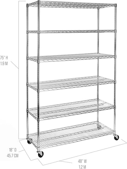 Seville Classics UltraDurable Heavy Duty NSF Solid Steel Wire Rack Storage Unit - Image 3