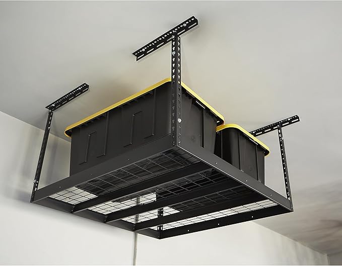 Klutch Overhead Garage Storage Rack — Adjustable Height, 48in.L x 48in.D x - Image 7