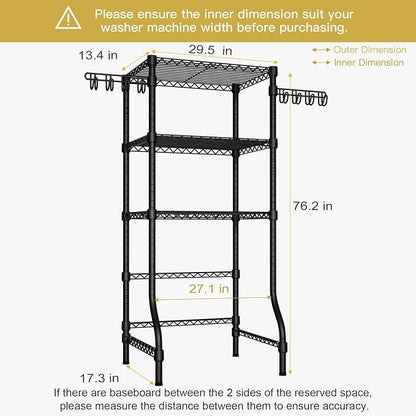 Ulif U8 Mini Laundry Room Storage Organizer, Over the Washer and Dryer Storage - Image 3