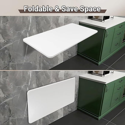 Upgrade Wall Mounted Folding Table 31.5”L x 15.7”W, Laundry Folding Table - Image 8