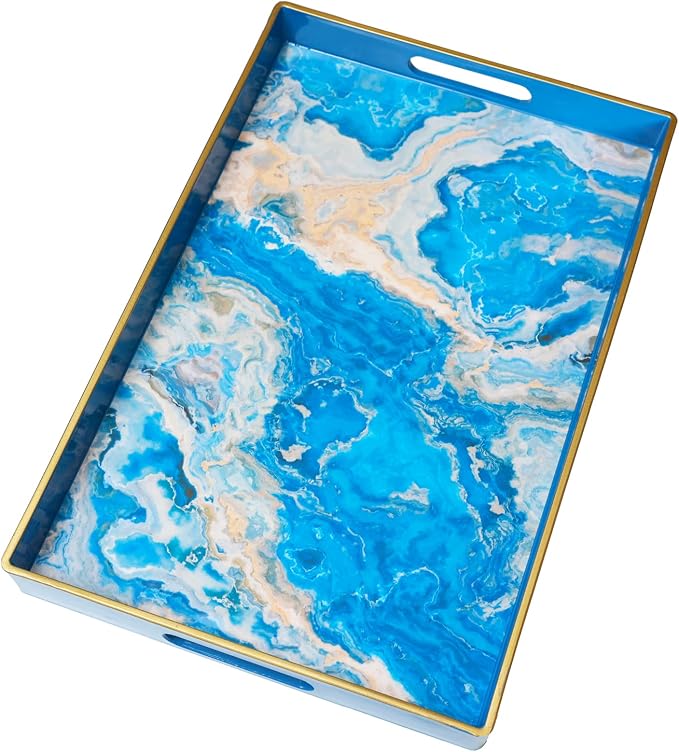 Spsyrine Serving Tray, Plastic Rectangular Coffee Table Tray - Image 7
