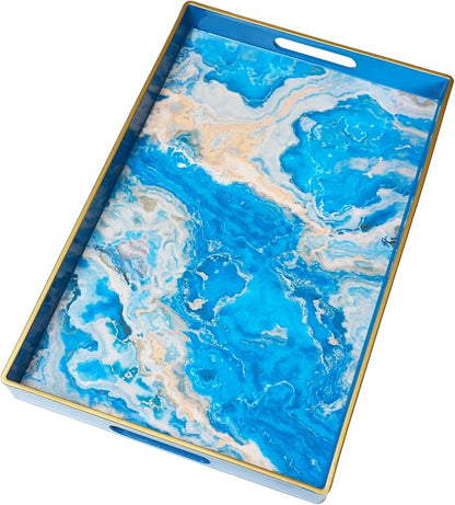 Spsyrine Serving Tray, Plastic Rectangular Coffee Table Tray - Image 7