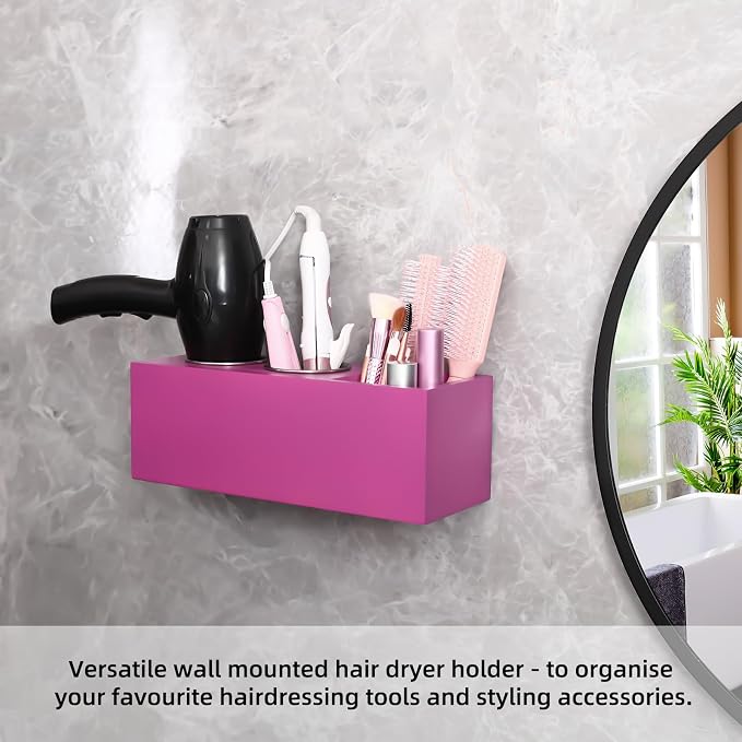 Hair Dryer Countertop Holder, Hair Tool Organizer Wall Mount, Blow Dryer Holder - Image 5