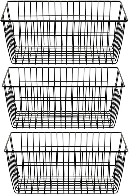 SANNO Freezer Baskets Wire Storage Baskets Closet Baskets Bin Farmhouse by SANNO