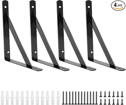 4 Pack L 8" x H 5" Heavy Duty Shelf Brackets by Unknown