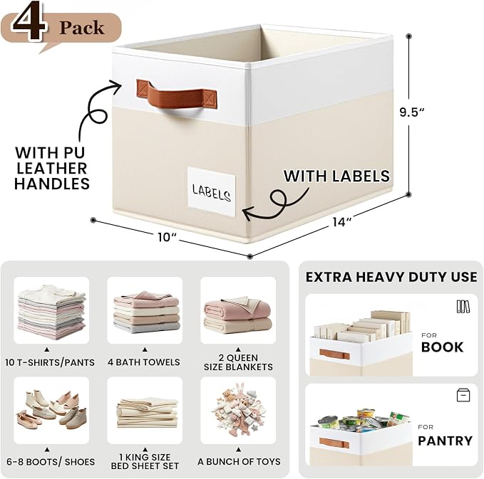 Criusia Large Closet Storage Baskets - Image 2