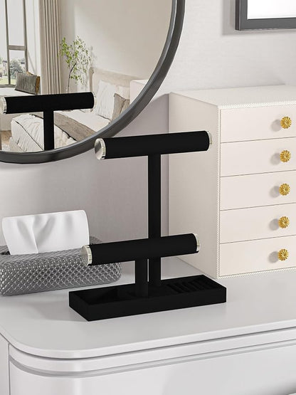 Bracelet and Necklace Holder, Velvet Jewelry Necklace Display Organizer Stand - Image 6